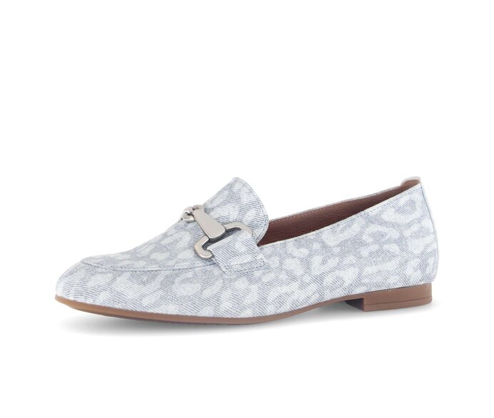 Gabor Damen  Slipper Blau - Effektleder