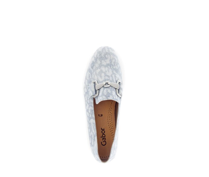 Gabor Damen  Slipper Blau - Effektleder