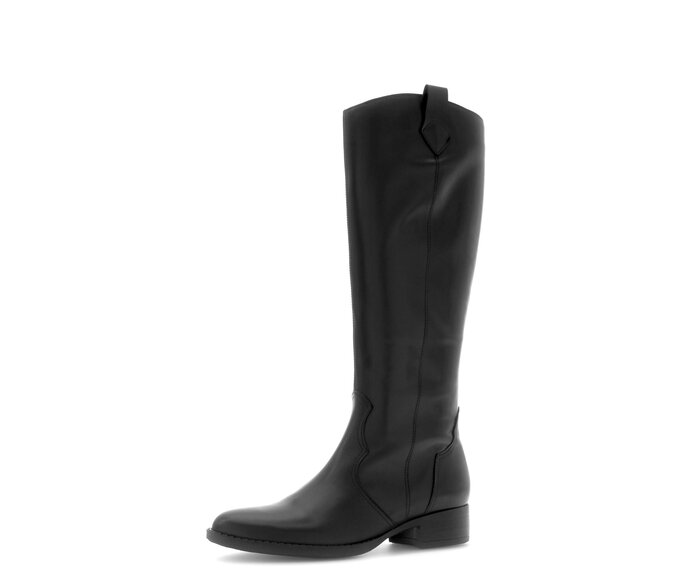 Gabor Damen  Eleganter Stiefel Schwarz - Glattleder