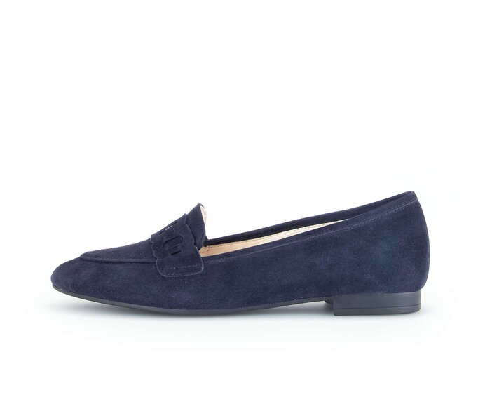 Gabor Damen Eleganter Ballerina Blau - Rauleder