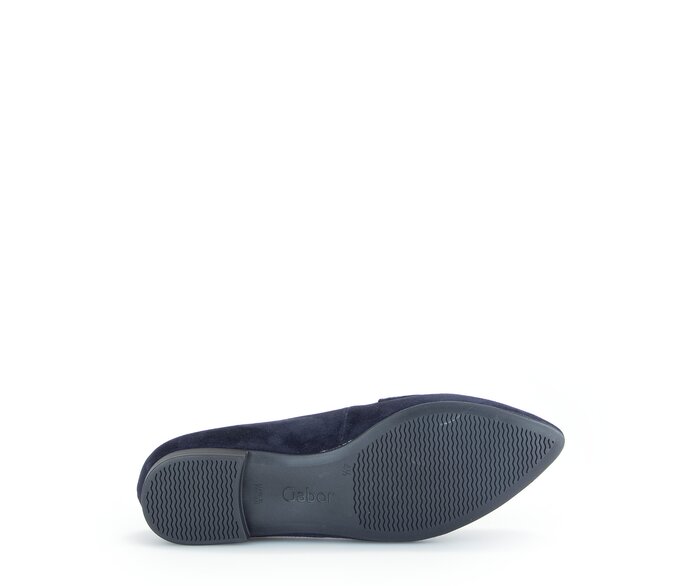 Gabor Damen  Eleganter Ballerina Blau - Rauleder