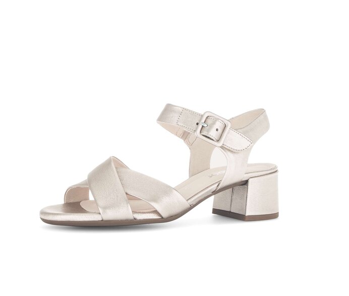 Gabor Damen  Riemchensandale Gold - Effektleder