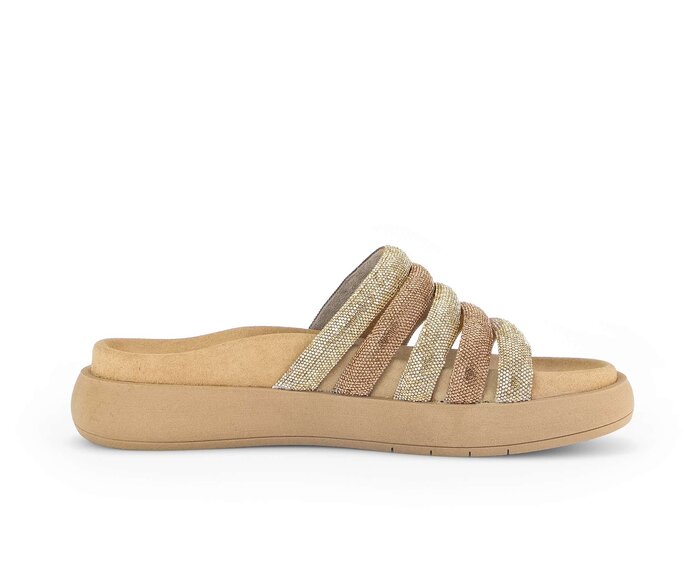 Gabor Damen  Pantolette Gold - Lederimitat