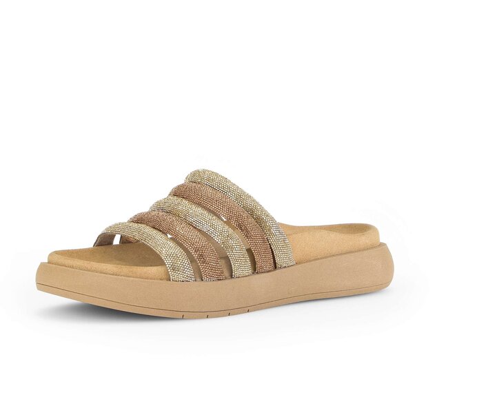 Gabor Damen  Pantolette Gold - Lederimitat