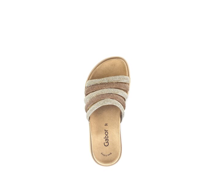 Gabor Damen  Pantolette Gold - Lederimitat