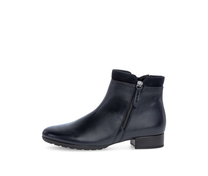 Gabor Damen Sportliche Stiefelette Blau - Glattleder