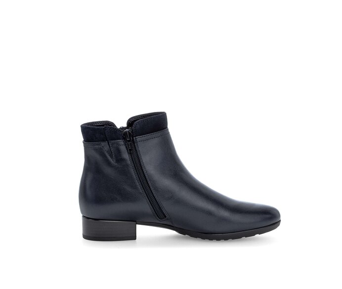 Gabor Damen  Sportliche Stiefelette Blau - Glattleder