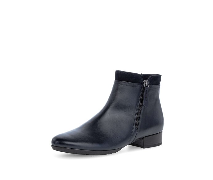 Gabor Damen  Sportliche Stiefelette Blau - Glattleder