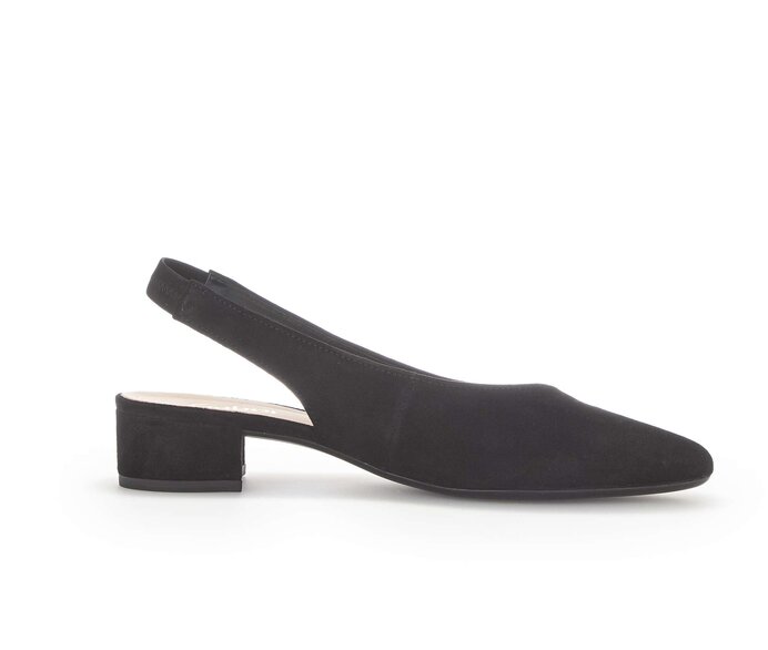 Gabor Damen  Slingpumps Schwarz - Rauleder
