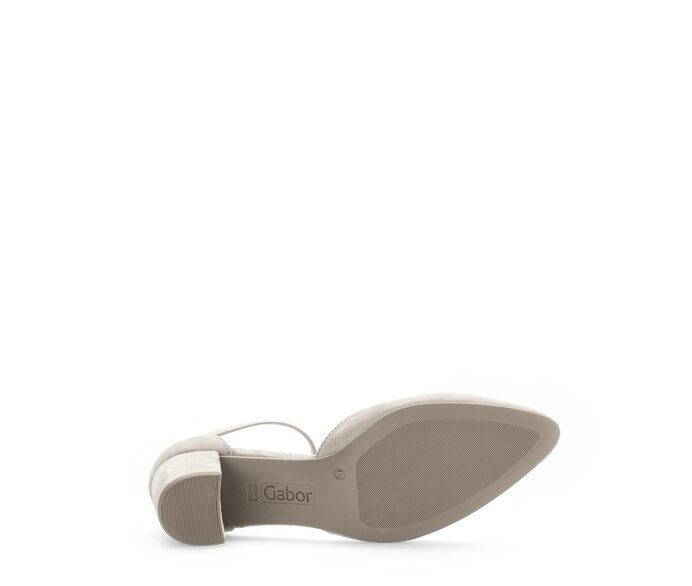 Gabor Damen  Spangenpumps Grau - Rauleder