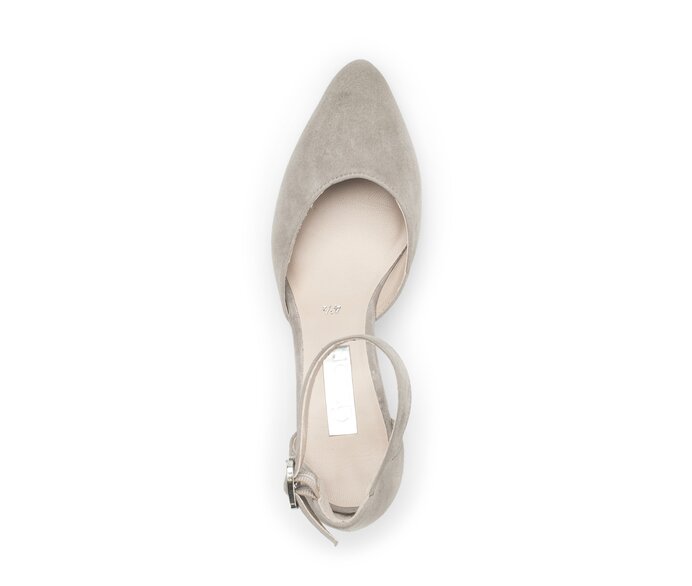 Gabor Damen  Spangenpumps Grau - Rauleder