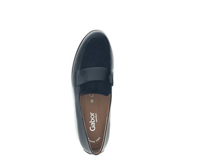 Gabor Damen  Slipper Schwarz - Materialmix Leder