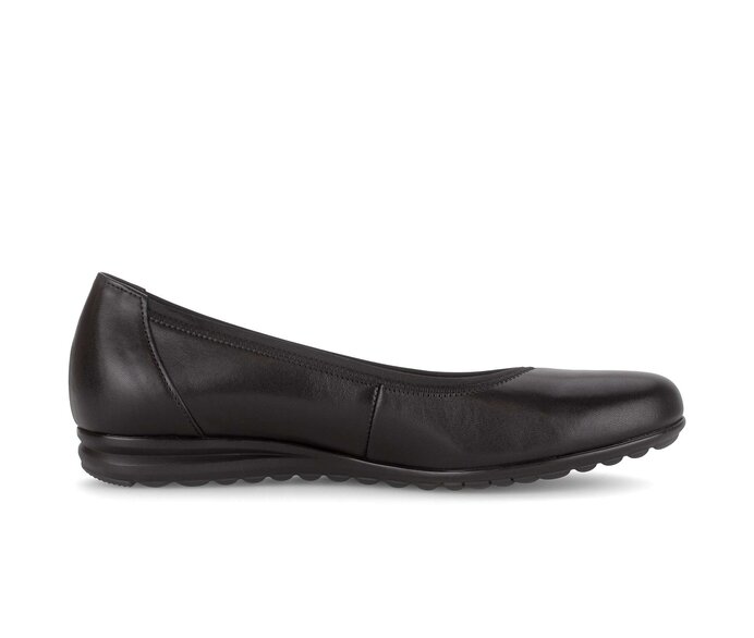 Gabor Damen  Sportliche Ballerina Schwarz - Glattleder