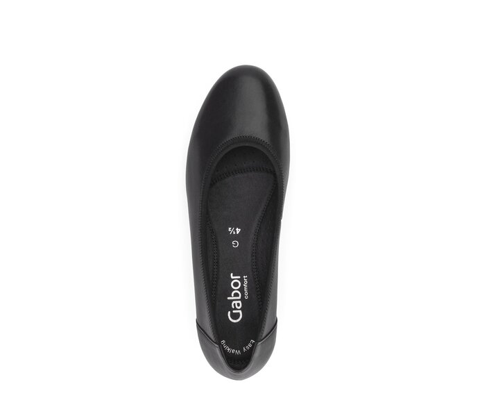 Gabor Damen  Sportliche Ballerina Schwarz - Glattleder