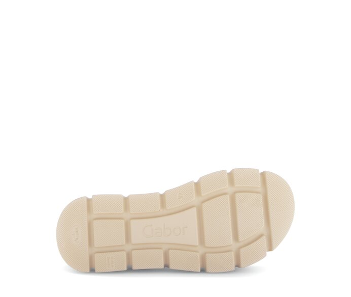Gabor Damen  Plateau Sandale Beige - Rauleder