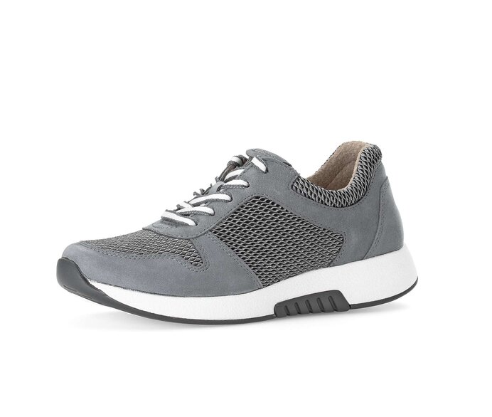 Gabor Damen  Sneaker Low Grau - Materialmix Leder/Lederimitat
