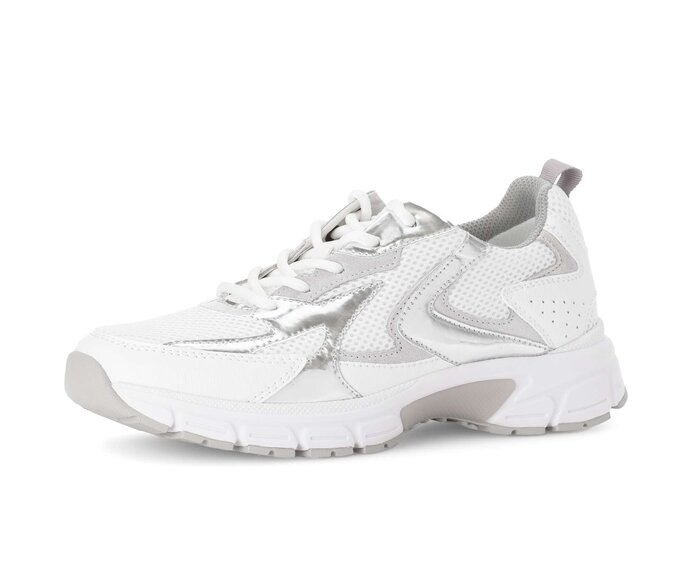 Gabor Damen  Sneaker Low Weiß - Materialmix Leder/Lederimitat