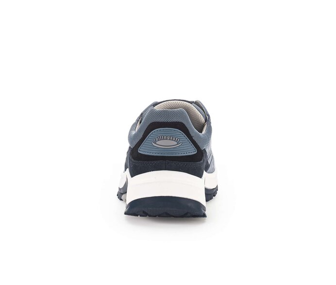 Gabor Herren Rollingsoft Sneaker Low Blau - Materialmix Leder/Textil