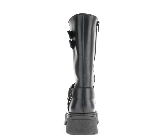 Gabor Damen  Biker Boots Schwarz - Glattleder