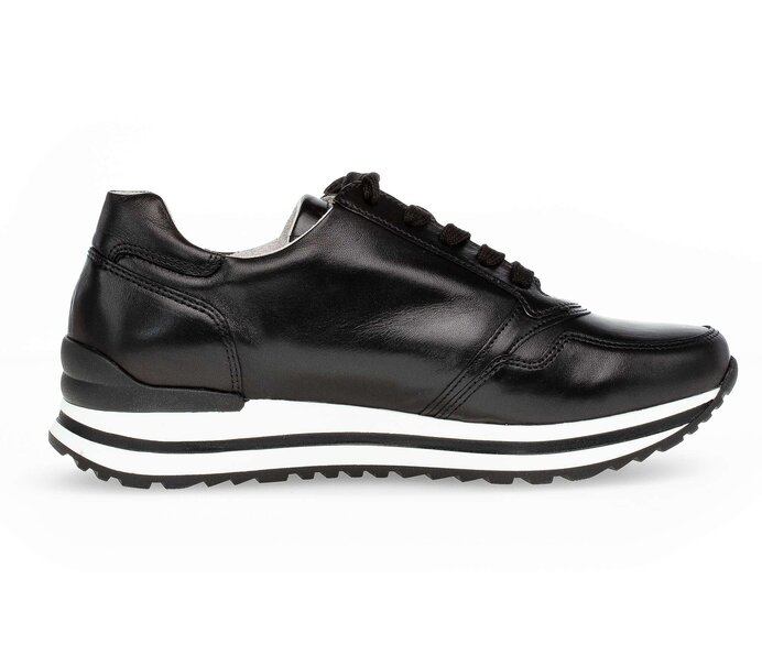 Gabor Damen  Sneaker Low Schwarz - Glattleder