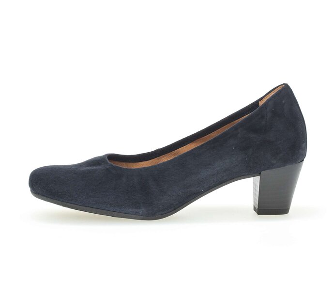 Gabor Damen Eleganter Pumps Blau - Rauleder