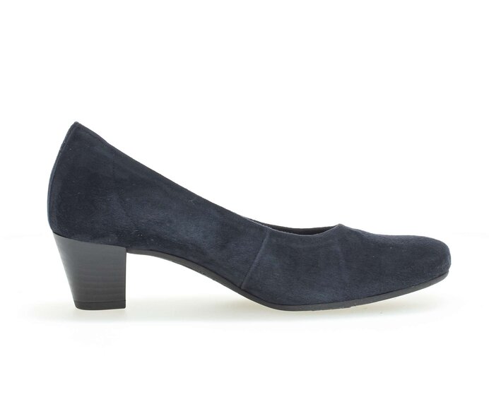 Gabor Damen  Eleganter Pumps Blau - Rauleder