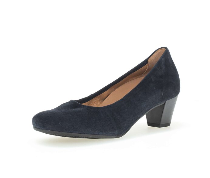 Gabor Damen  Eleganter Pumps Blau - Rauleder