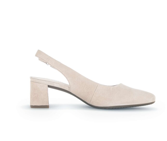 Gabor Damen  Slingpumps Beige - Rauleder
