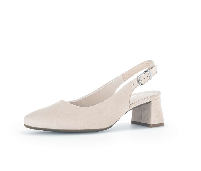 Gabor Damen  Slingpumps Beige - Rauleder