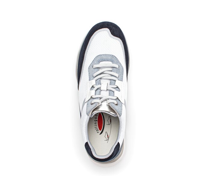 Gabor Damen  Sneaker Low Weiß - Materialmix Leder/Lederimitat