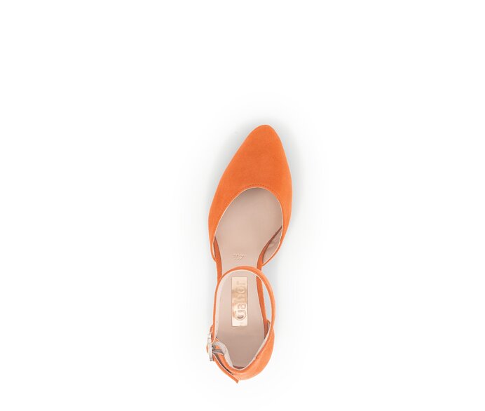Gabor Damen  Spangenpumps Orange - Rauleder
