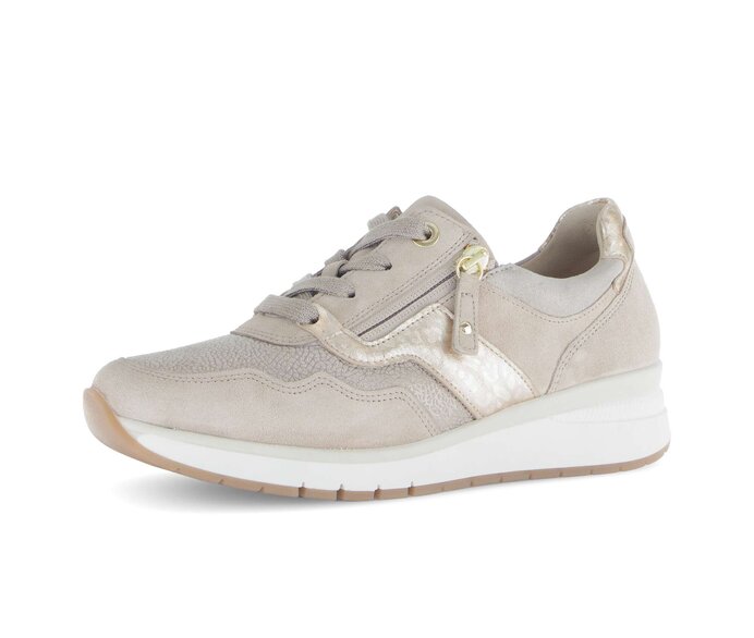 Gabor Damen  Sneaker Low Beige - Materialmix Leder/Lederimitat