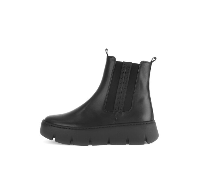 Gabor Damen Chelsea Boot Schwarz - Glattleder