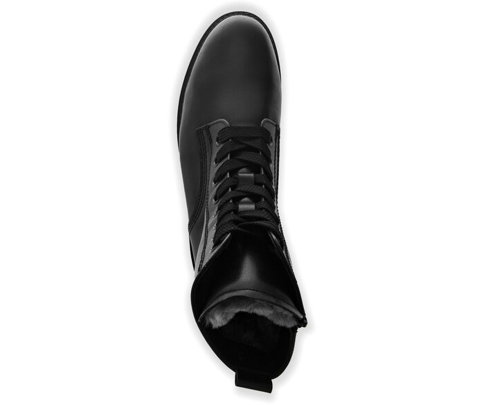 Gabor Damen  Schnürstiefelette Schwarz - Glattleder