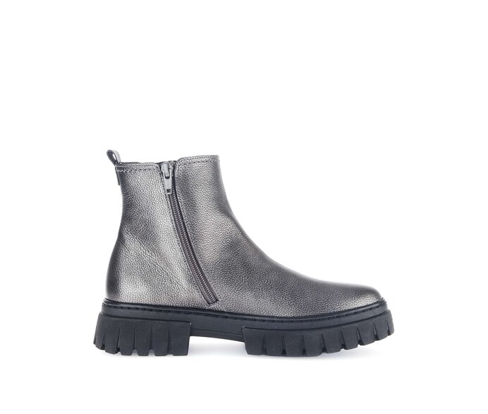 Gabor Damen  Chelsea Boot Grau - Glattleder