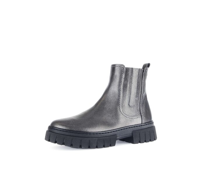 Gabor Damen  Chelsea Boot Grau - Glattleder