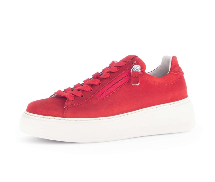 Gabor Damen  Sneaker Low Rot - Rauleder
