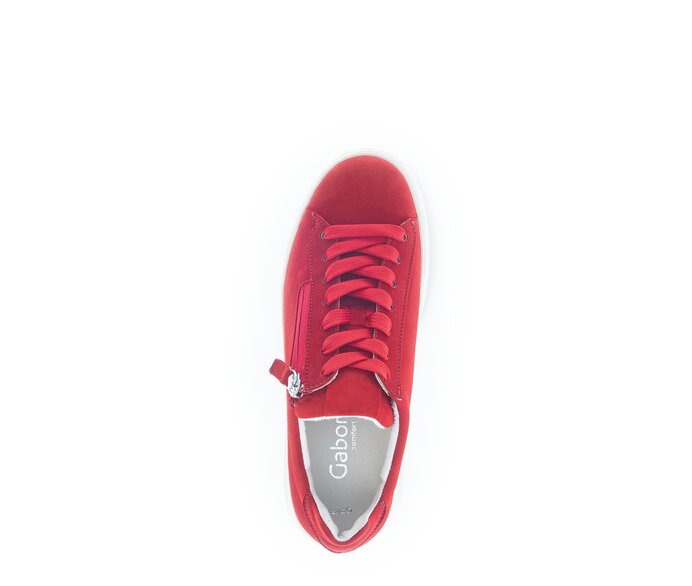 Gabor Damen  Sneaker Low Rot - Rauleder