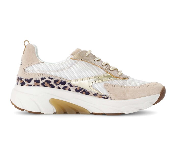 Gabor Damen  Sneaker Low Beige - Materialmix Leder/Lederimitat