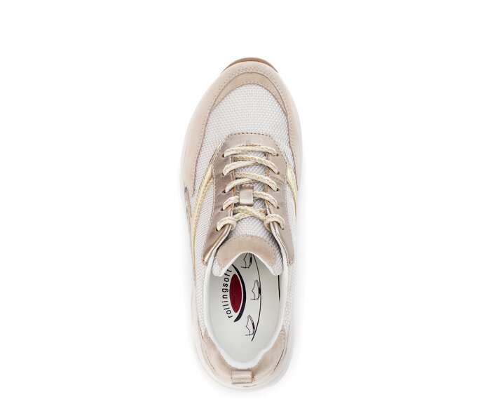 Gabor Damen  Sneaker Low Beige - Materialmix Leder/Lederimitat