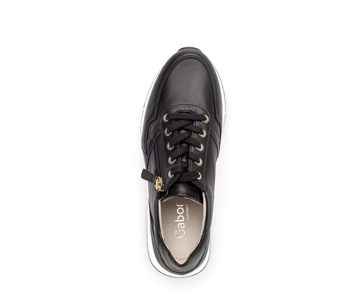 Gabor Damen  Sneaker Low Schwarz - Glattleder