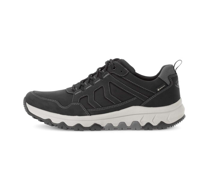 Gabor Herren Rollingsoft Sneaker Low Schwarz - Materialmix Leder/Textil