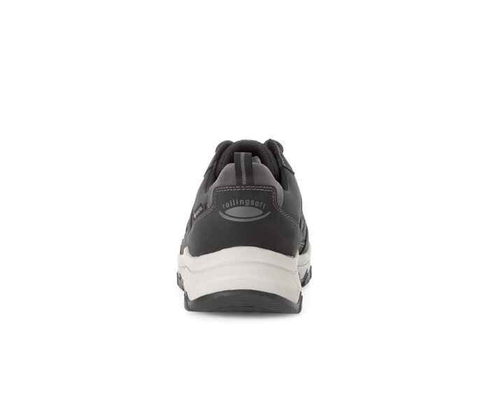 Gabor Herren Rollingsoft Sneaker Low Schwarz - Materialmix Leder/Textil