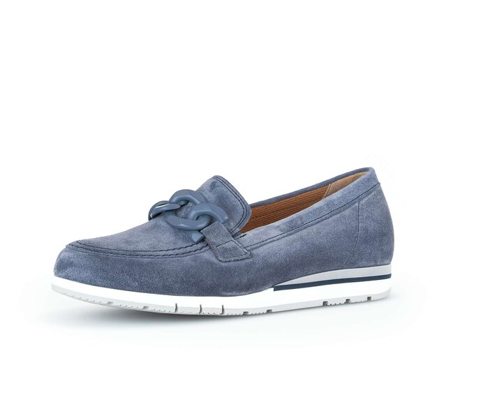 Gabor Damen  Slipper Blau - Rauleder