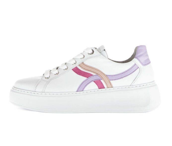 Gabor Damen Sneaker Low Weiß - Materialmix Leder