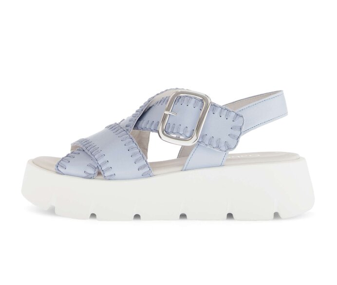 Gabor Damen Plateau Sandale Blau - Glattleder