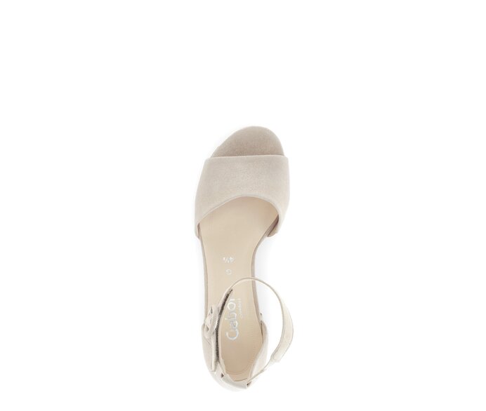 Gabor Damen  Riemchensandale Beige - Effektleder