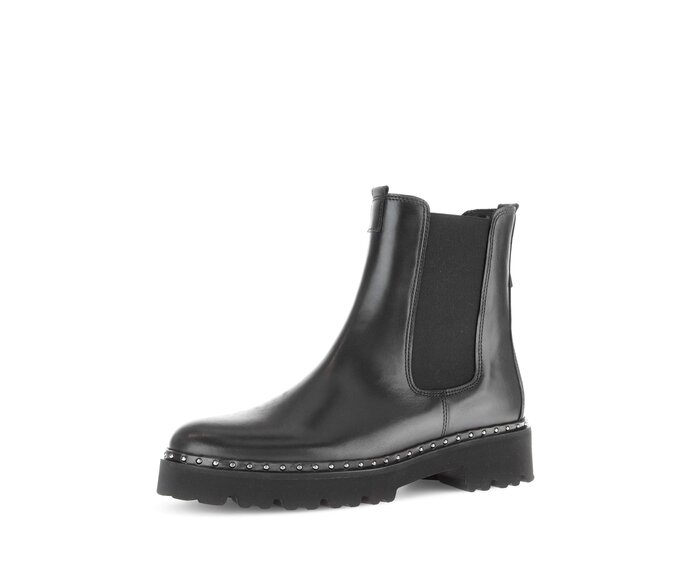 Gabor Damen  Chelsea Boot Schwarz - Glattleder
