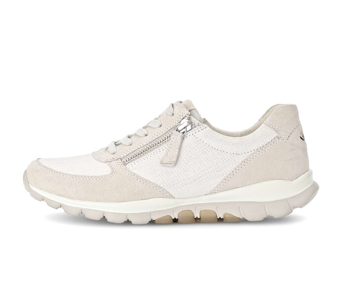 Gabor Damen Sneaker Low Beige - Materialmix Leder