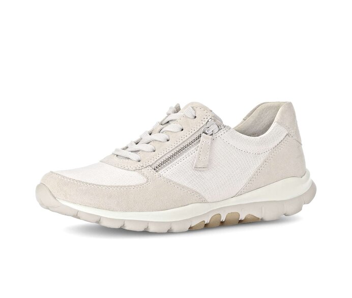 Gabor Damen  Sneaker Low Beige - Materialmix Leder
